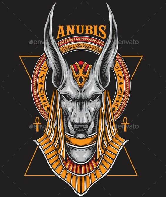 dibujos de anubis dios egipcio